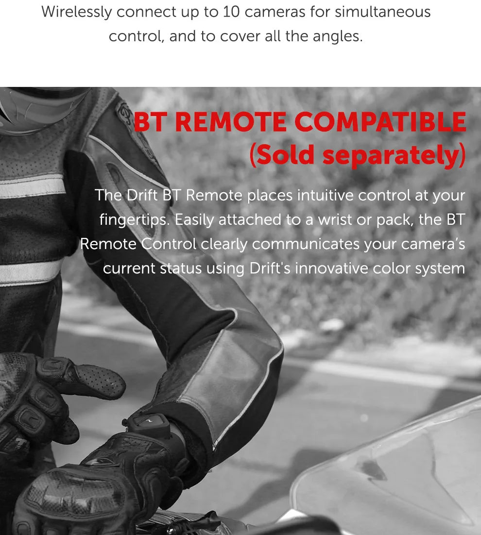 Drift Ghost XL Action Camera 1080P Sport Camera WiFi with Rotating Lens and Dash Cam Mode IPX7 Waterproof Motorcycle Helmet Cam