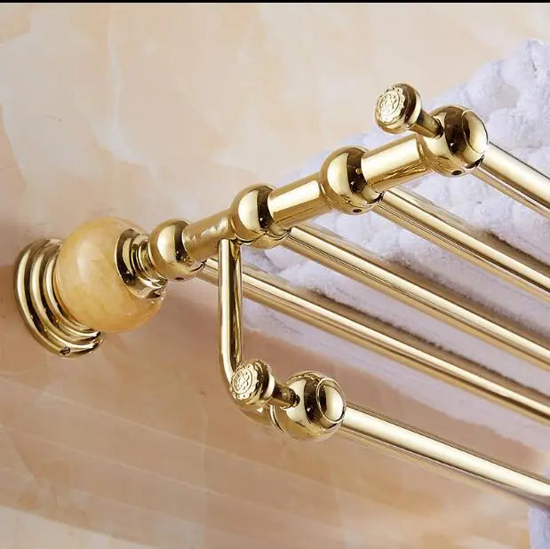 New brass and Jade Gold Bathroom Accessories Set,Paper Holder,Towel Bar,Soap basket,towel rack,towel ring, bathroom Hardware set