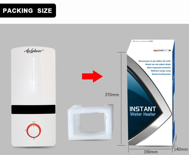 New Design 1.0-5.5kw Small Low Wattage Electric Hot Water Heaters for Bath at Home
