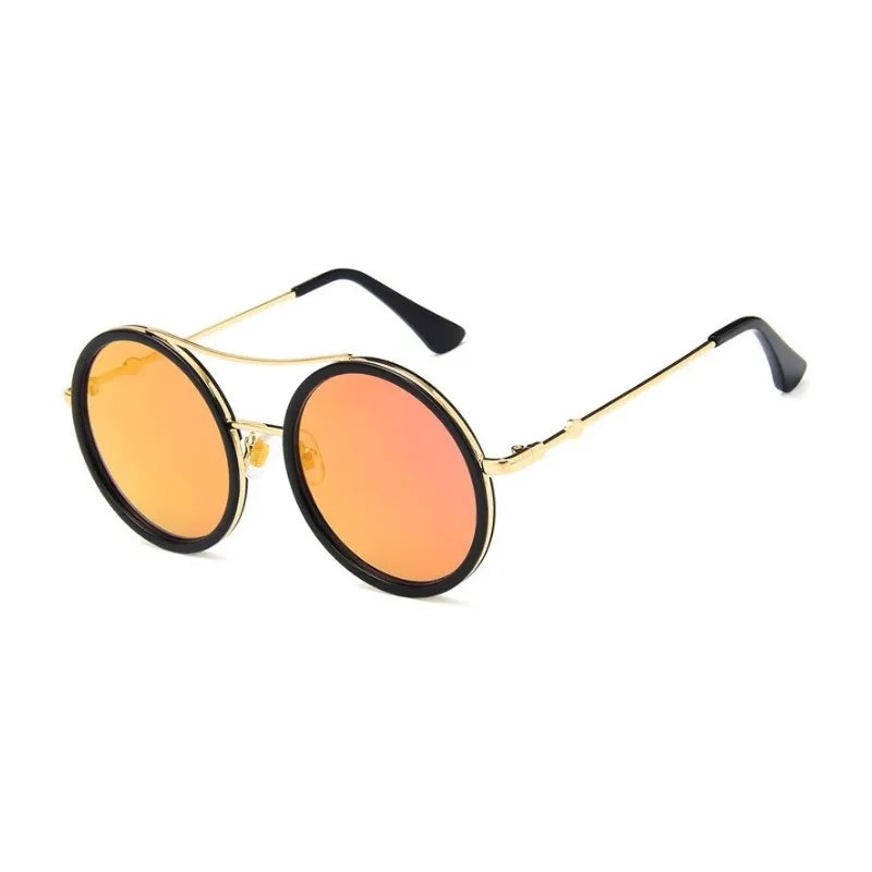 Luxury Round Two Tone Sunglasses For Ladies Sexy Classy Fashion Sun Glasses Stylish Designer Brand Eyewear