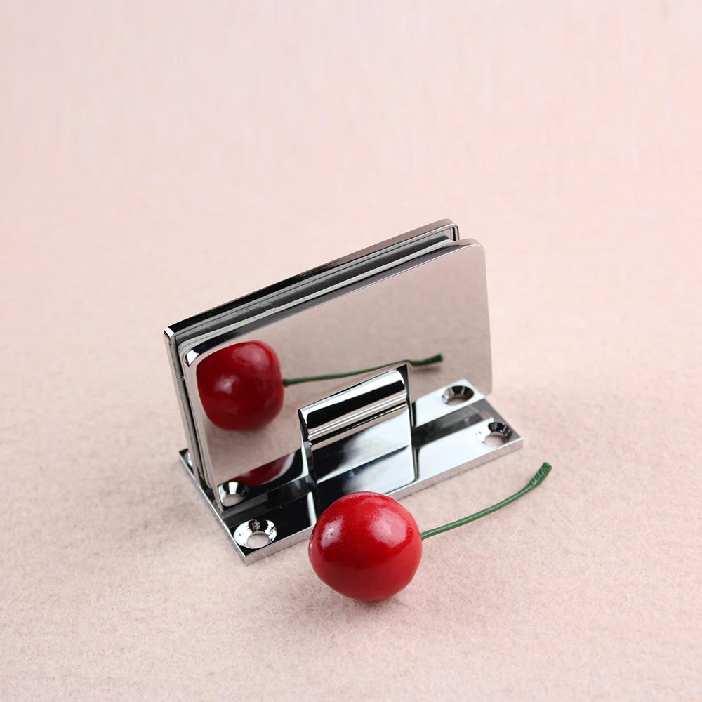 Top Supplier 90 Degree Glass Door Hinges Brass Pivot Shower Fittings with Chrome Finish for Hotels Bathrooms