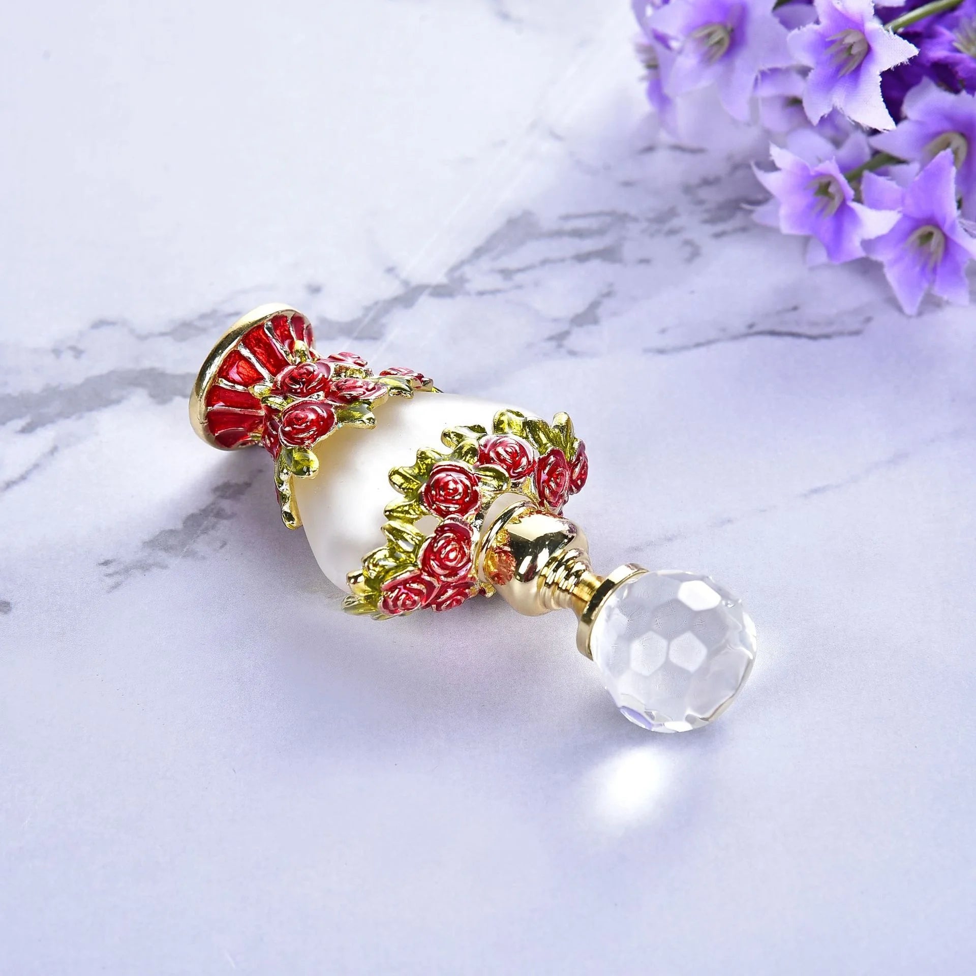 Factory Price 3ml Heart Shape Arabic Perfume Oil Bottle With Metal Stick