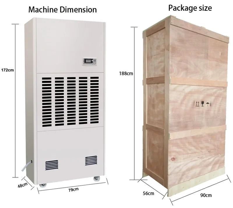 Factory Price Sale 50Hz Frequency Industrial 10-Liters Per Hour Tankless Refrirator Air Dehumidifier Electric for Laboratory