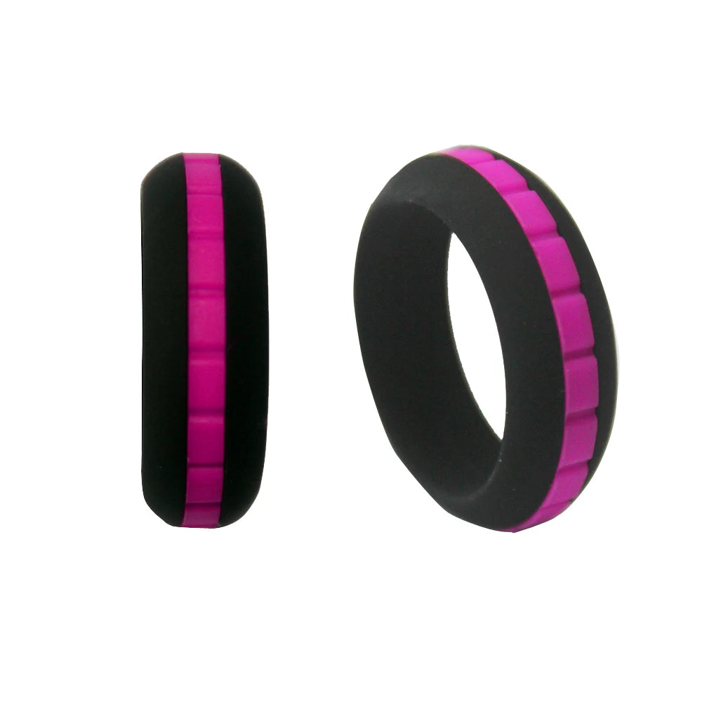 DIY Style Women Silicone Wedding Ring Thin Breathable Silicone Sports Rings for Men