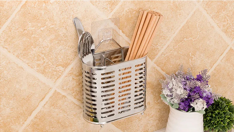 Kitchen Organizer Stainless Steel Dish Drainer Kitchen Tableware Storage Rack Chopsticks Spoon Fork Storage Holder For Kitchen