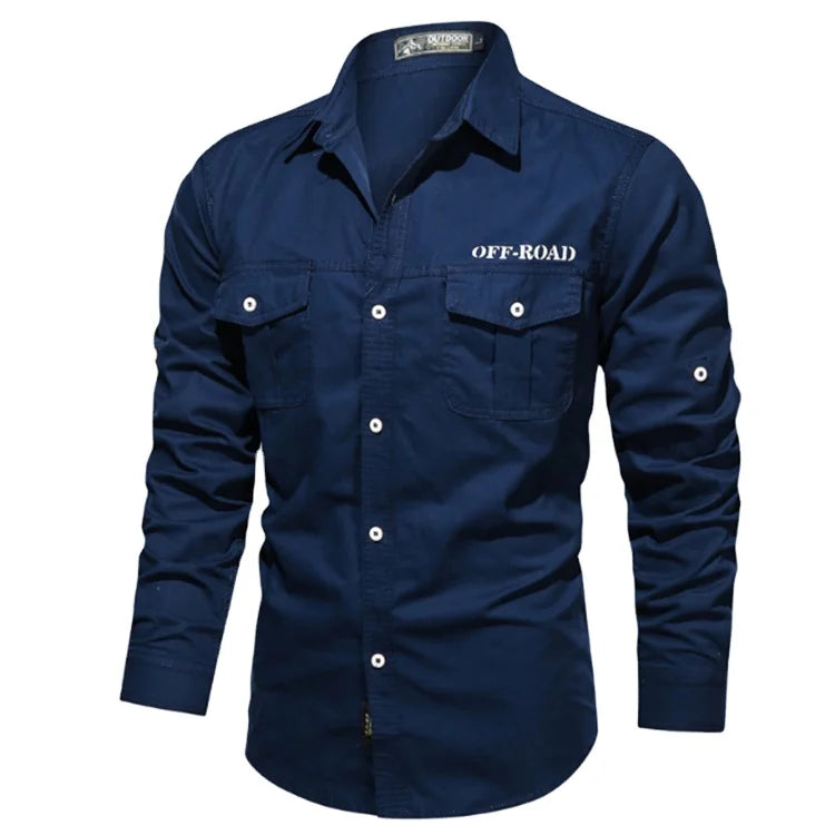 High Quality Men's 100% Cotton Cargo Shirts Customizable Breathable Anti-Wrinkle Eco-Friendly Korean Edition for Work Leisure