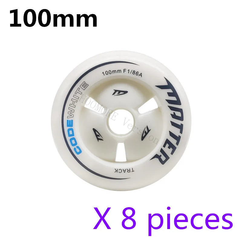 CODE White Matter G13 Marathon Speed Inline Skates Wheel 90mm 100mm 110mm High elastic Matter Gi3 Race Skating Wheels F1 86A 6/8