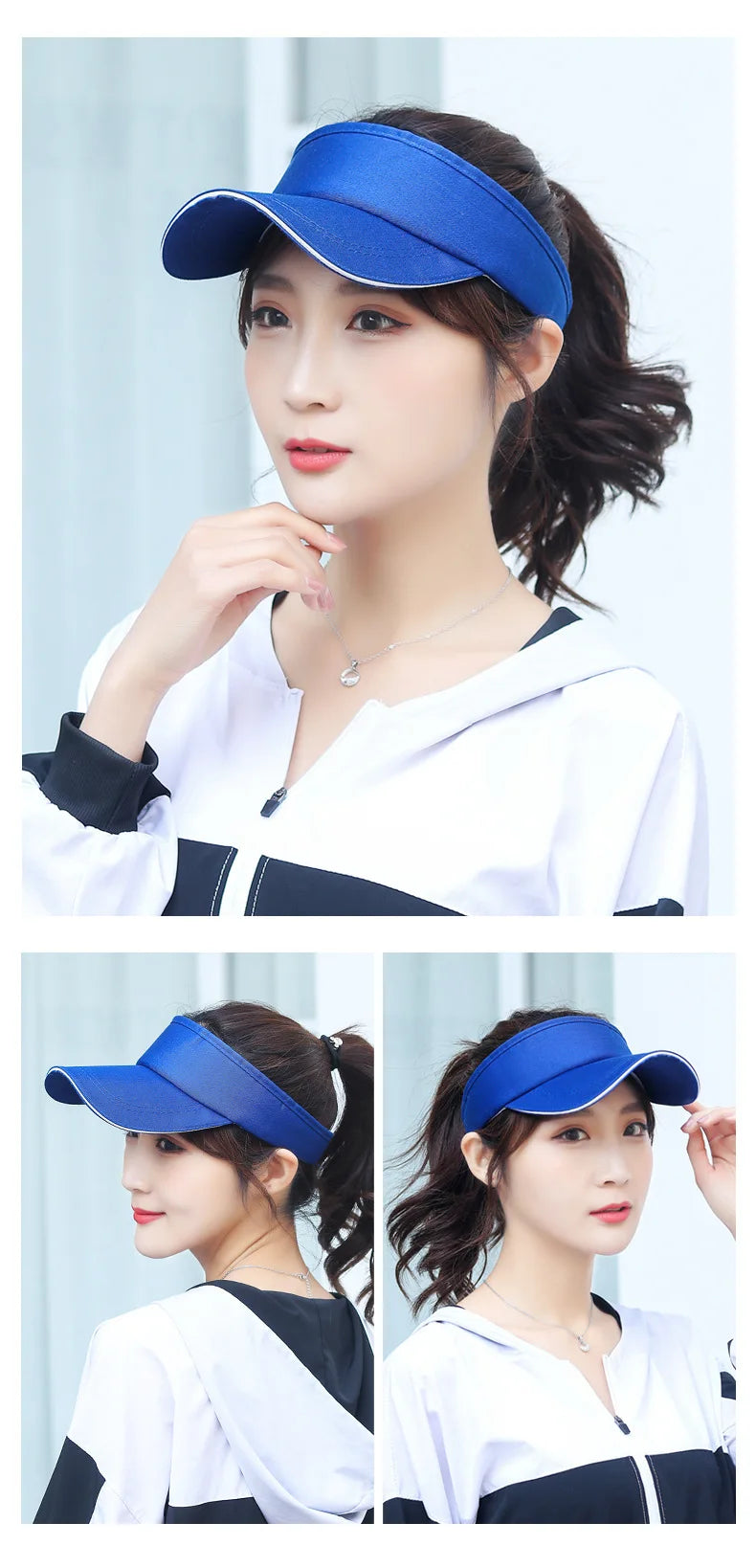Summer Breathable Air Sun Hats Men Women Adjustable Visor UV Protection Top Empty Patchwork Sports Golf Running Sunscreen Cap