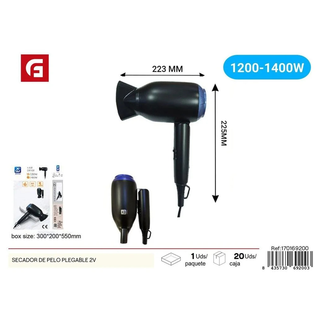 2V Foldable Hair Dryer - Electronics