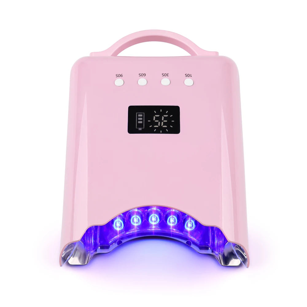 2025 Professional Hot Selling Pro Cure Rechargeable Cordless 78w Gel UV Led Nail Lamp With Removable Base Design