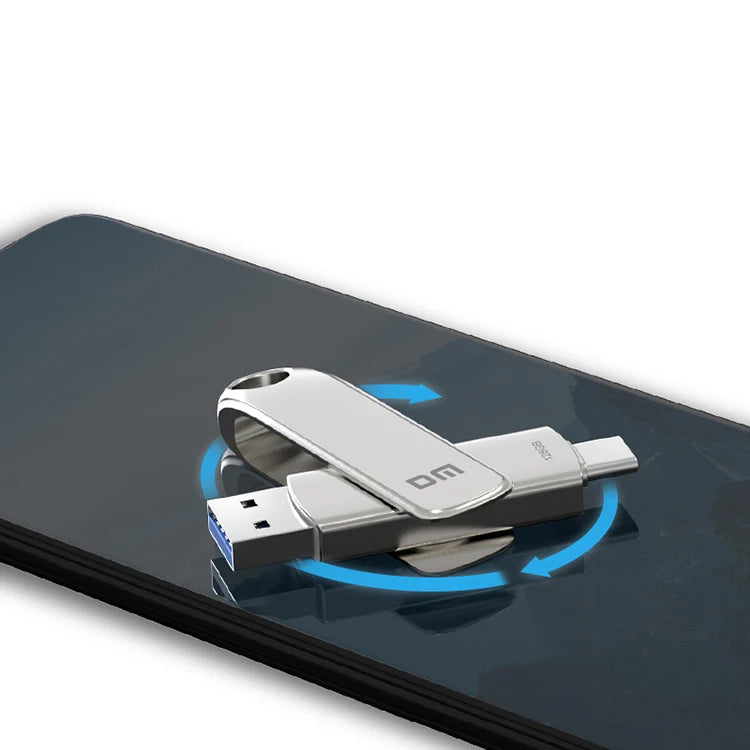 OTG USB 3.2 Type C Pen Drive Stick Memory 32GB/64GB/128GB Custom Swivel USB Flash Drives for Smart Devices