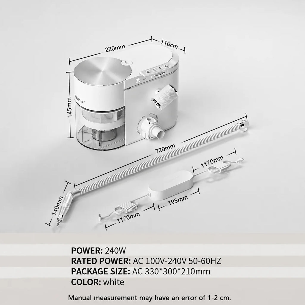 2 in 1 Nail Drill Machine with Vacuum Dust Collector 35000RPM Electric Nail File for Acrylic Nails Salon Use