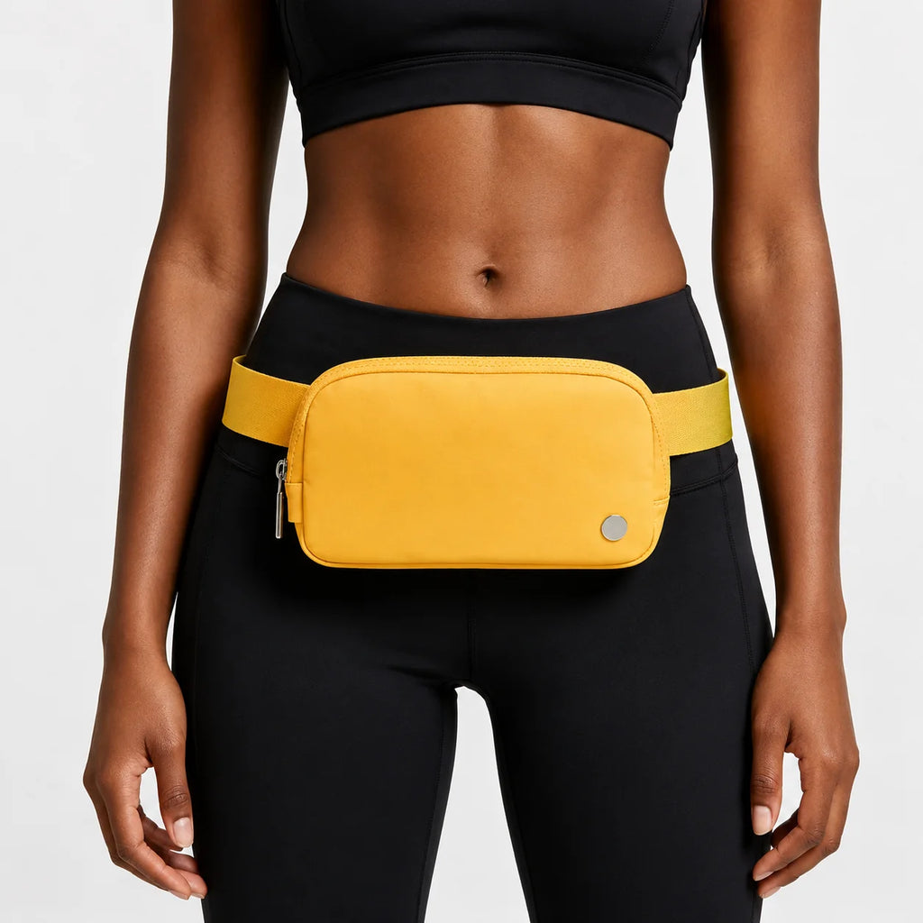 USA Oversea Warehouse 1L Nylon Waterproof Chest Bag Fanny Pack Waist Bag Belt Bag Crossbody Waist Belt Sport Workout Waist Bag