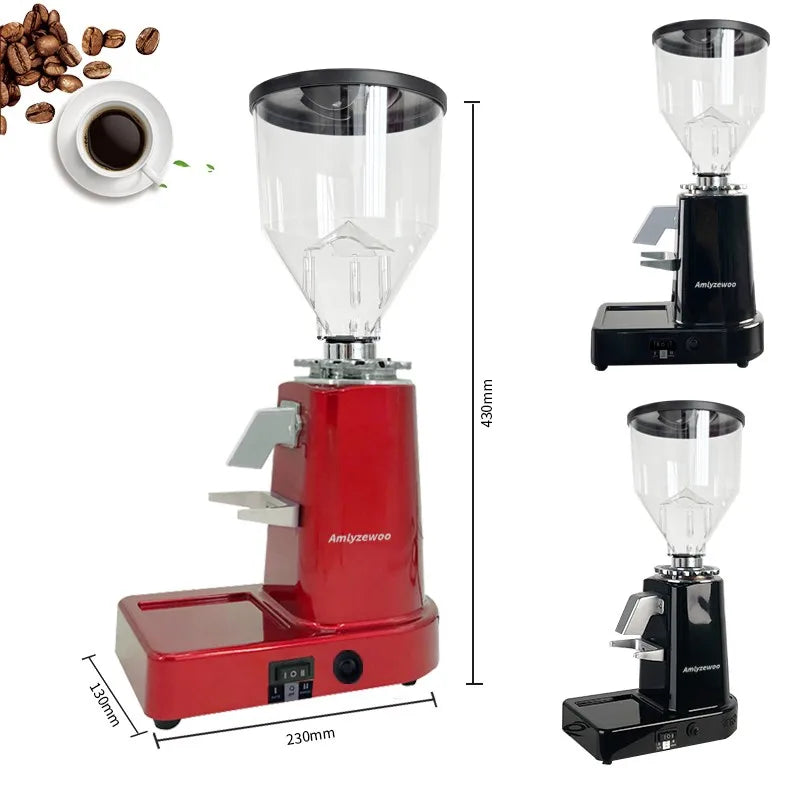 Noiseless Electric Coffee Grinder with 19 Scales Adjust Stainless Steel Blade Smooth Powder Coffee Mill Household French Press