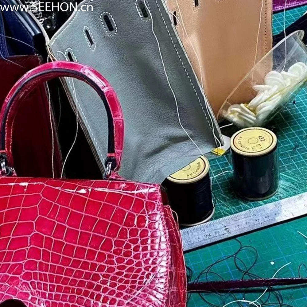 100% Croco Genuine Leather High Quality   Leather Product Genu Premium Premium Crocodile Material Purse