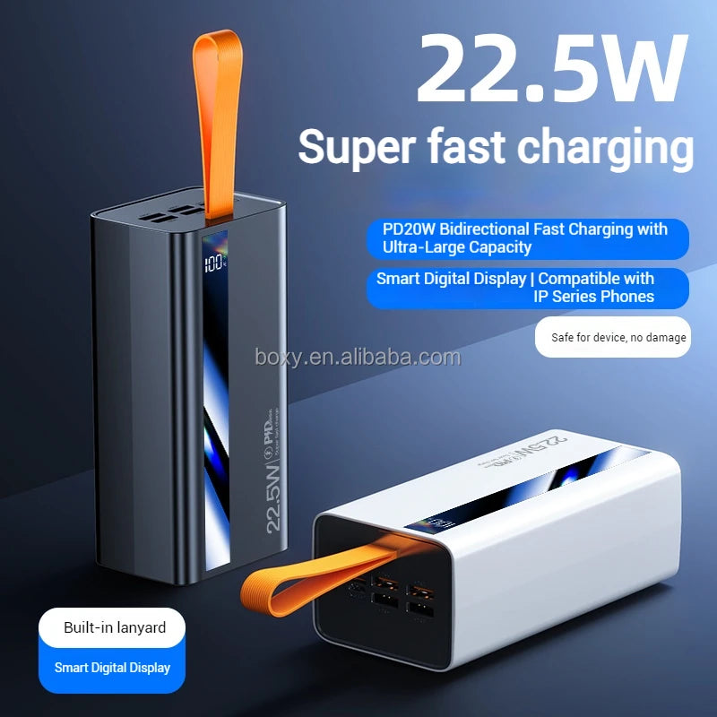 Large Capacity 50000mAh Power Bank 22.5W Fast Charging for Multiple Devices OEM/ODM Supported