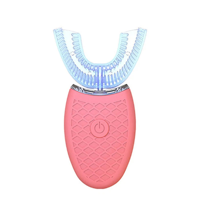 Rechargeable Ultrasonic Teeth Tray Waterproof Wireless U Shaped Whitening Toothbrush