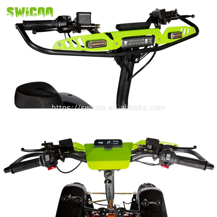 Electric ATV with 4 Wheel Drive Outdoor Kart Buggy Mini Scooter 4WD Go Kart for Kids & Adults
