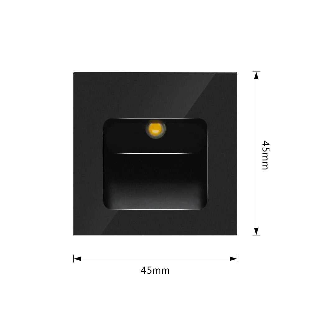 SANDIY Small Stair Light Recessed Step Lighting White Black Wall Lamps Mini 1W Aluminum Luminaire for Ladder Corridor Kids Room