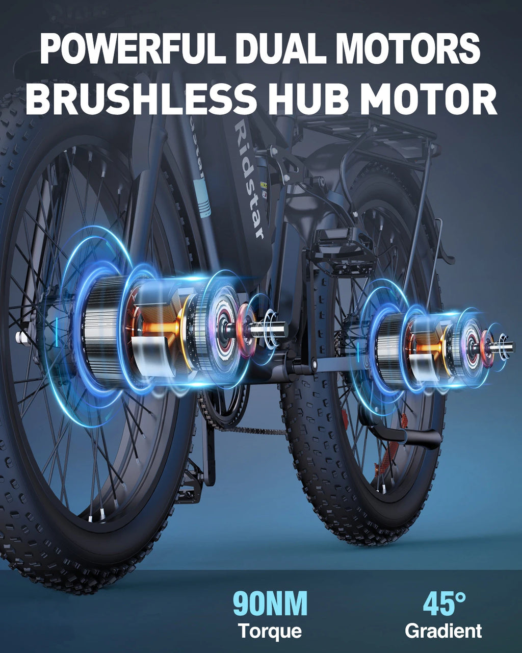 US Free Shipping 26*4.0 INch Fat Tire EBike 48V 23AH Fat Bike Dual Motor Electric Mountain Dirt Bike Electric Bicycle for Adults