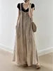 Boutique Wholesale 2025 Summer New Fashionable V-neck Loose and Versatile Casual Wide Leg Women's Jumpsuit
