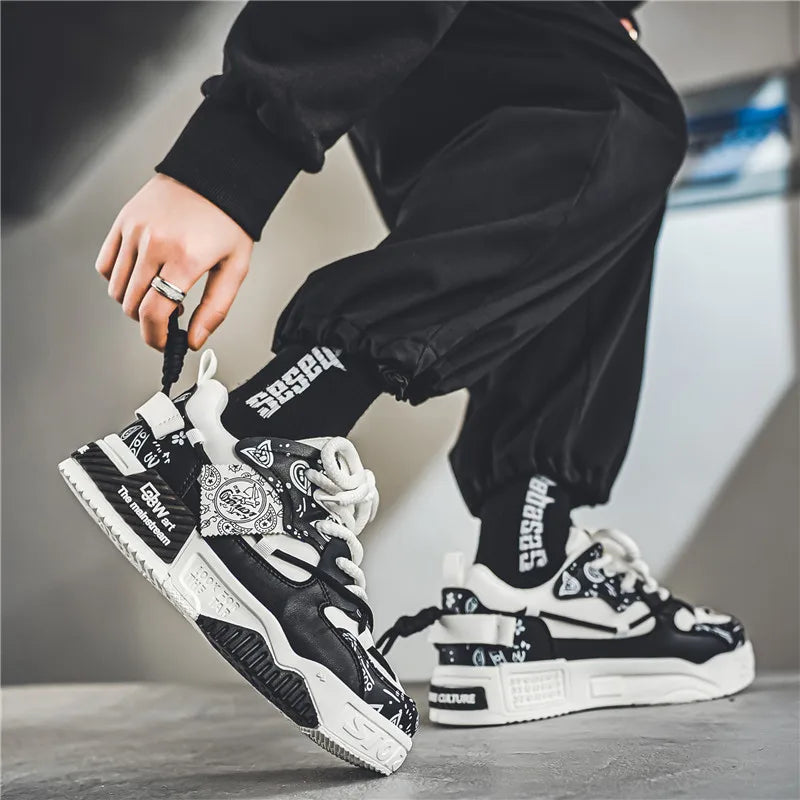 Fashion New Style Skateboarding Shoes Men Casual Fashion Chunky Sneakers