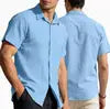 JAC22 B21080 Men's Cardigan Quick Drying Short Sleeved Shirt Casual Shirt
