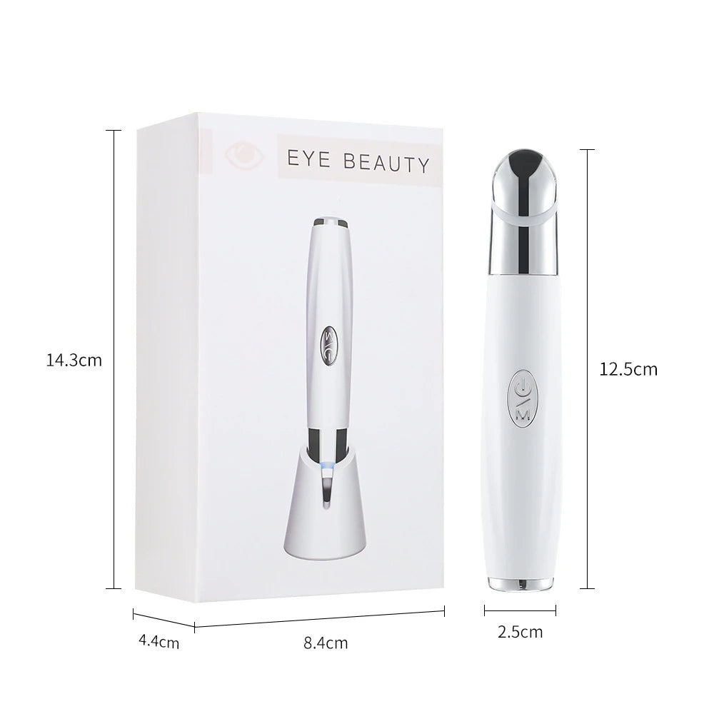 Eye Care Beauty Device Facial Massager 3 in 1 LED Photon Light Wand for Relax Eye Dark Circles Eye Bags Puffiness Skincare Tool