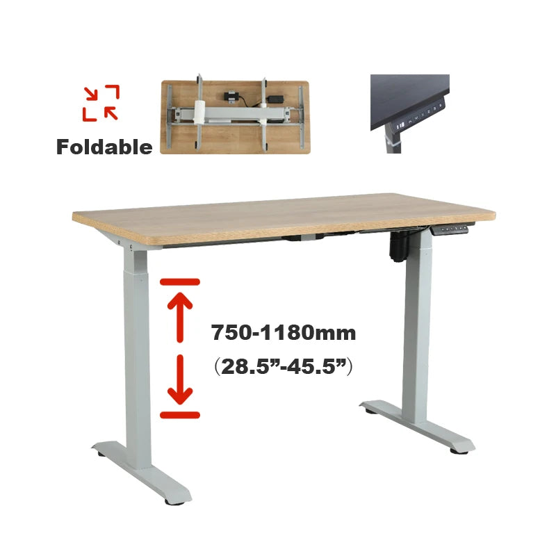 Ada Home Office Work Computer Dual Legs Foldable Executive Electric Height Adjustable Standing Desk With Adjustable Beam