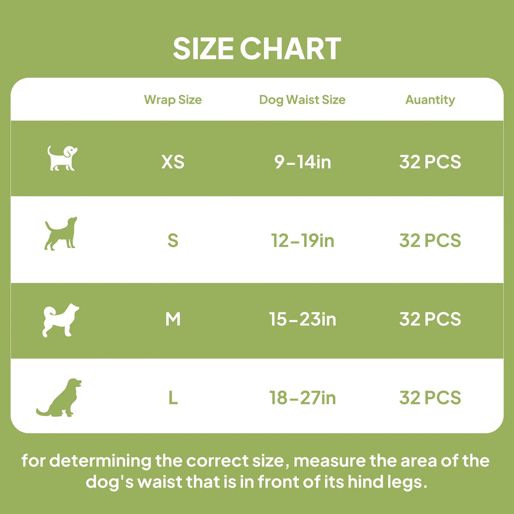 Disposable Female Dog Diapers Super Absorbent Leak-Proof for Heat Incontinence Travel