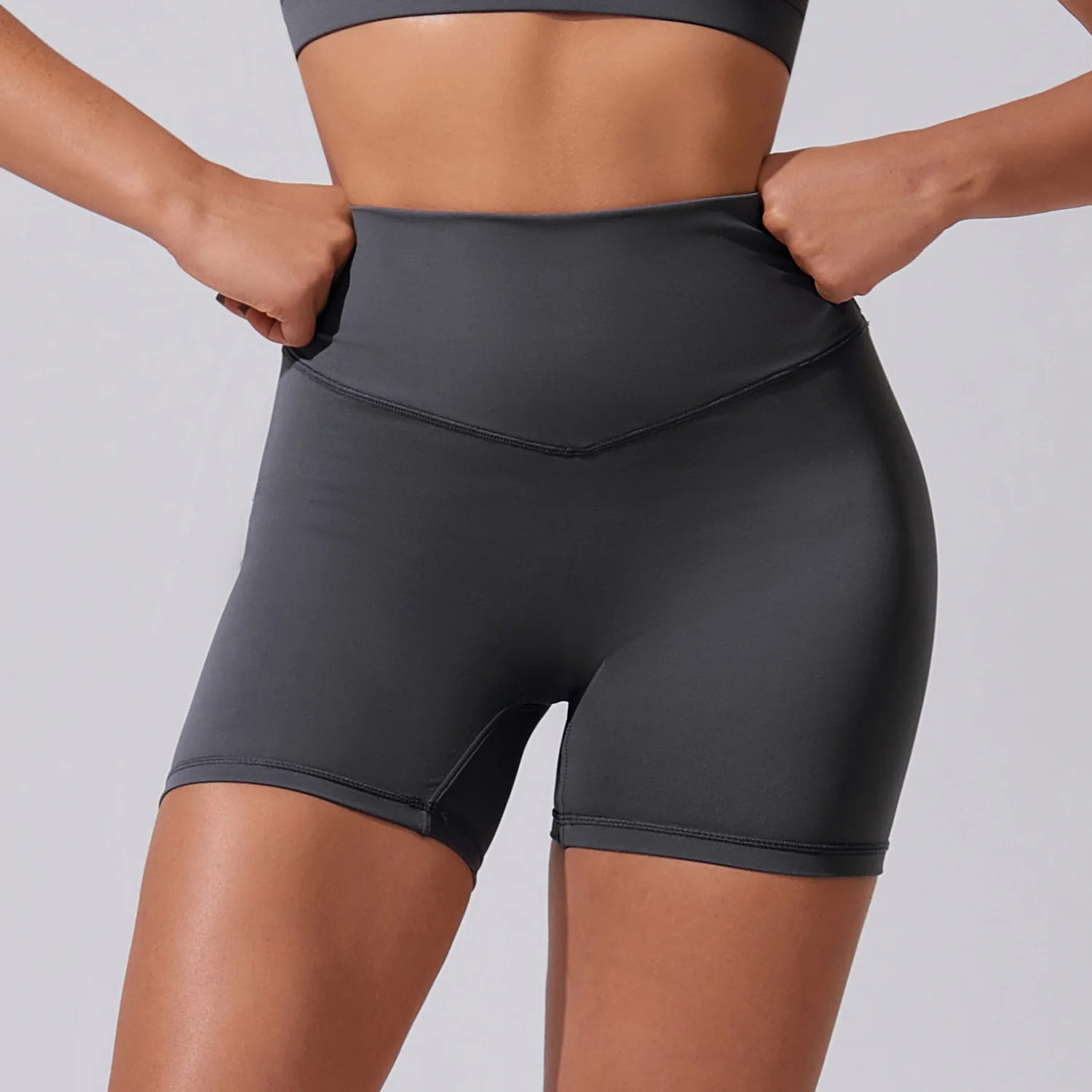 OEM 5 Piece Sets Women's Seamlesss T Shirt Yoga Set Biker Shorts Long Top Gymwear Sports Bra Apparel Gym Leggings Gym Clothes