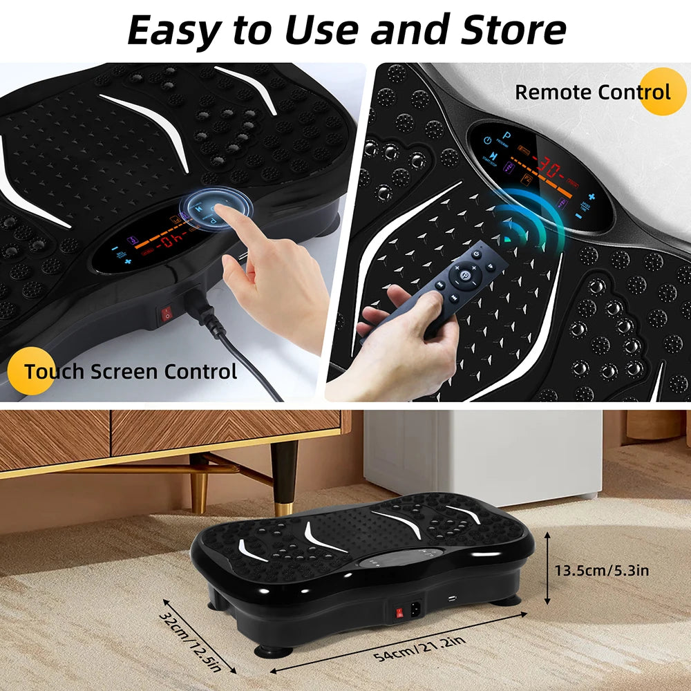 Workout Fat Exercise Relax Fitness Mini Vibration Plate Body Vibration Fitness Trainer with Speaker for Home