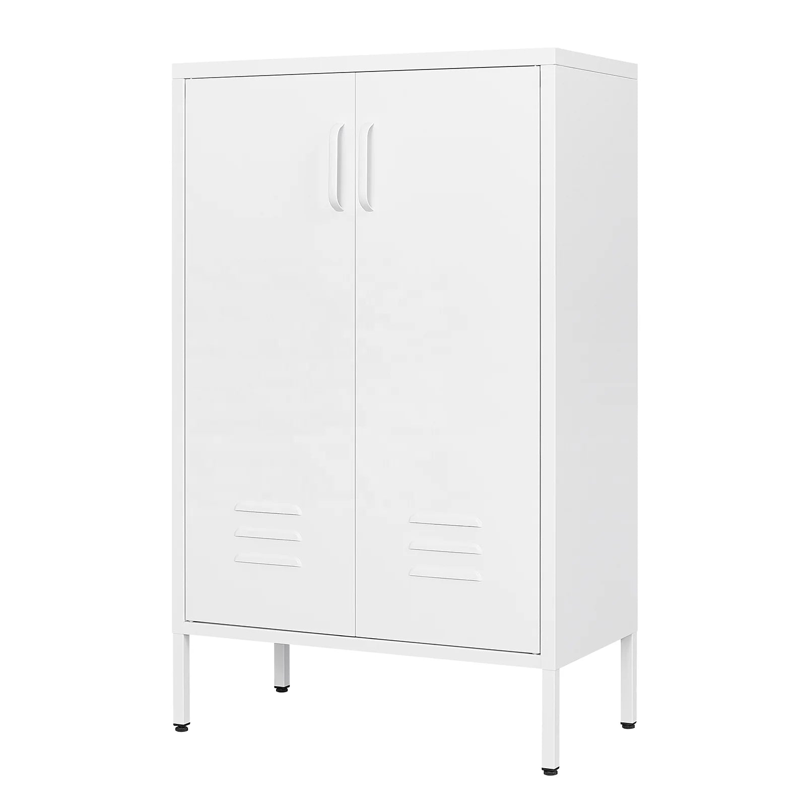 Hot Selling Home High Foot Metal Bookcase Single 2 Doors Cabinet Steel Storage Cabinet