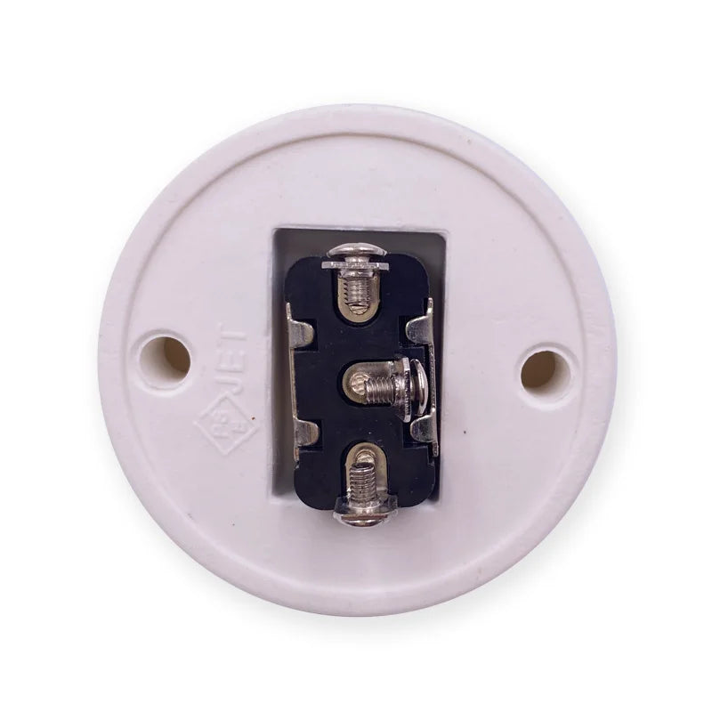 High Quality Retro Ceramic Round Toggle Switch 1 Ｗay 2 Way Control Wall Light Switch
