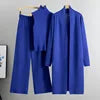 Vintage Fashion Ladies 3-Piece Set Long Cardigan Knitted Pant Ladies Sweater Suit-Casual Spring Autumn Styles