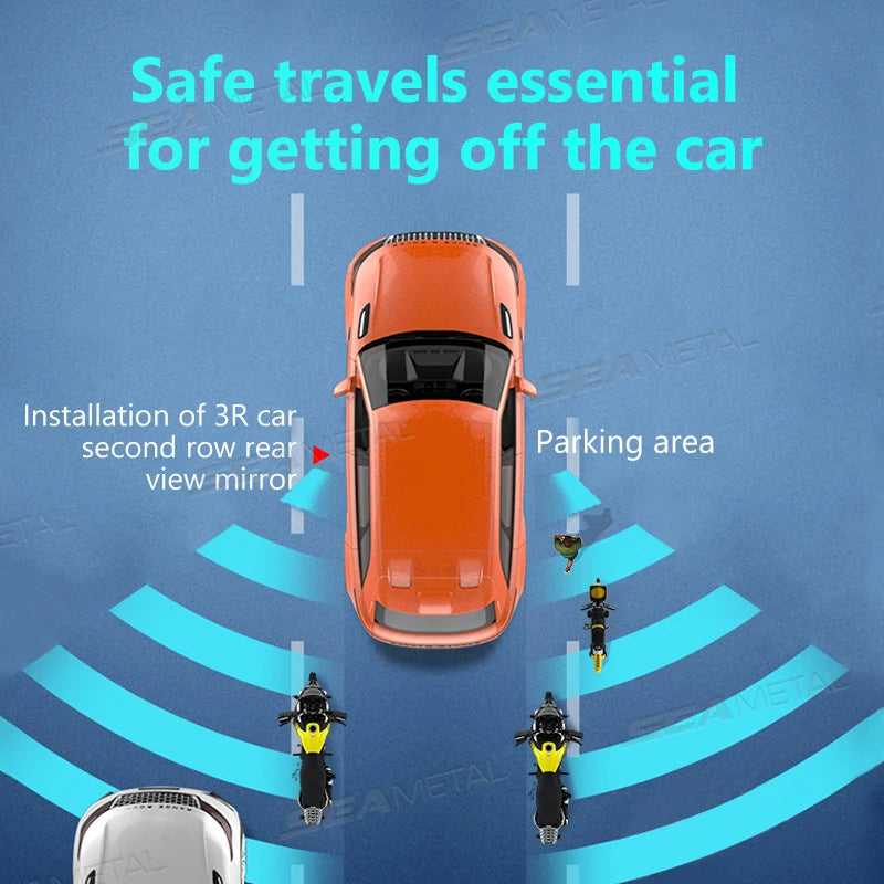 Car Rear View Mirror Auxiliary Blind Spot Wide Angle Mirror Adjustable Mirror
