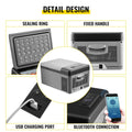 EU Ready Stock Portable Car Freezer, 15L Portable Refrigerator Freezer, Dual Storage Zone Camping Freezer, -4℉~50℉ 12 Volt