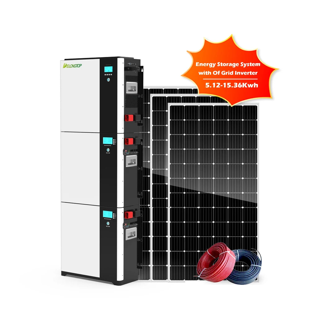 EU Stock All in One 5Kva Inverter 48V 100Ah 5Kwh LifePO4 Battery Solar Storage System 48V Lithium Home Energy Storage Batteries