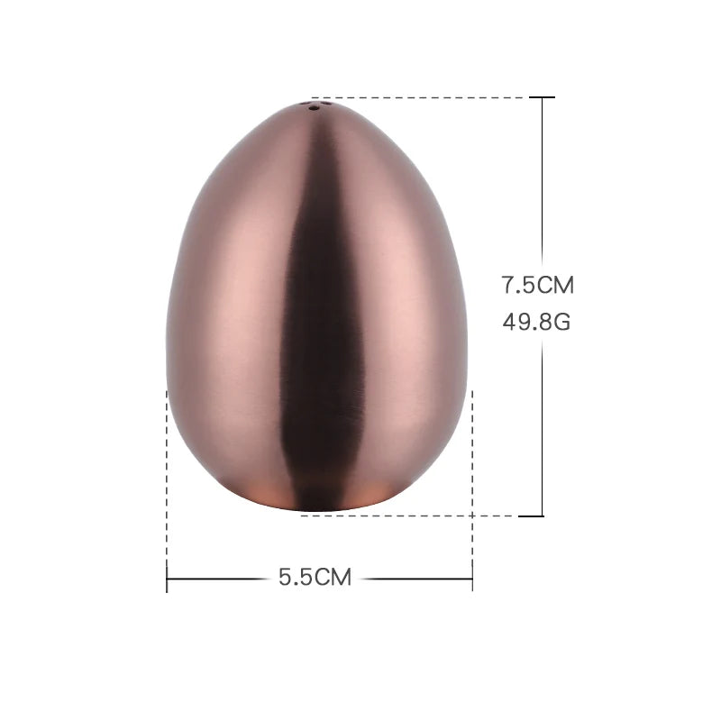 Gold Egg shape Spice Jar Set Stainless Steel Spice Tins Spice Storage Container kitchen Seasoning Sprays Tools Pepper Shakers