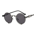 1846 Steampunk Sun Glasses Men Gold Frame Metal Yellow Red Black Oval Sunglasses New Polarized Metal-punk Fashion Sunglasses