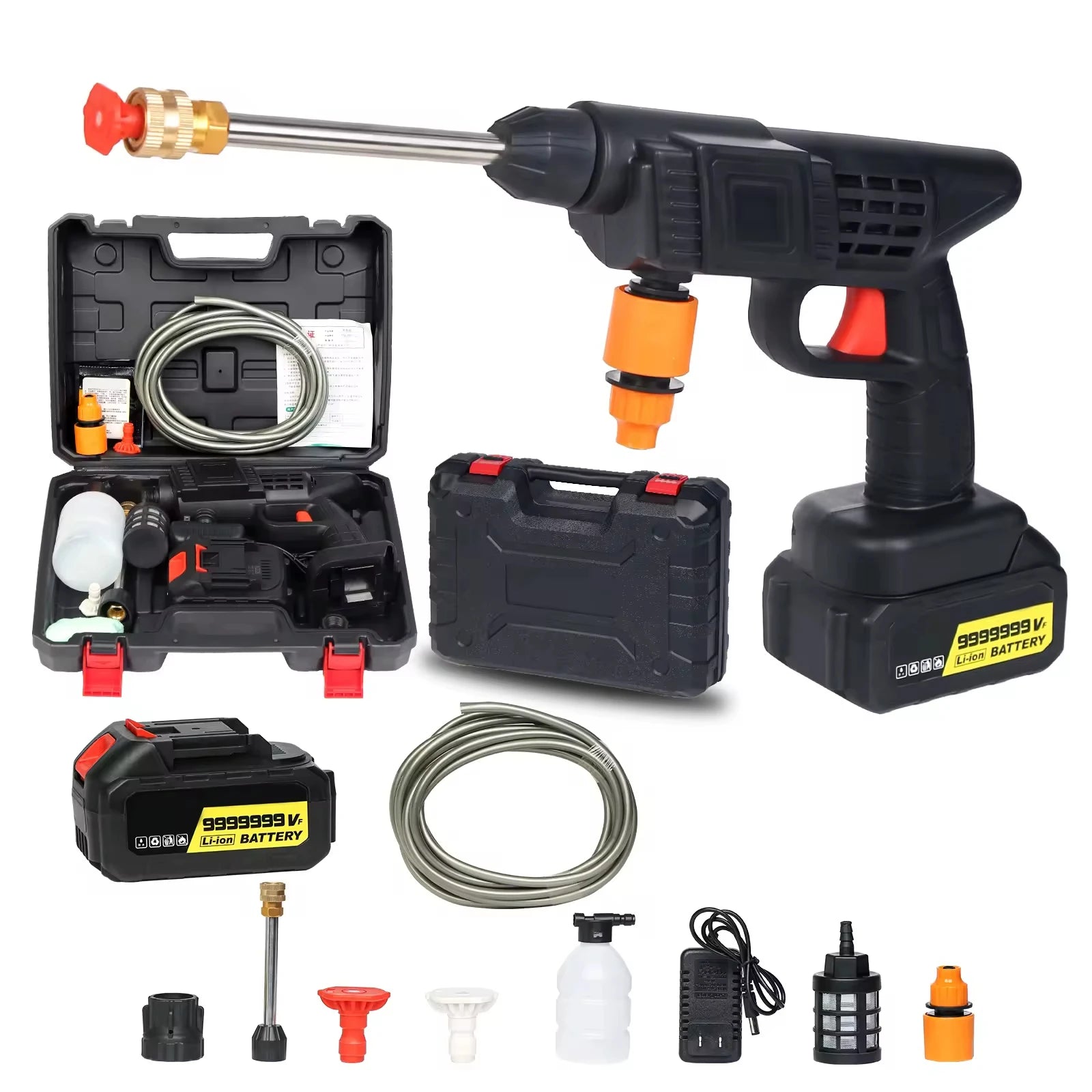 Oem Portable Car Washer Portable Jet The Flowers Foam Gun Powerful High Pressure Wireless Cleaning The Bike Car Cleaning Washer