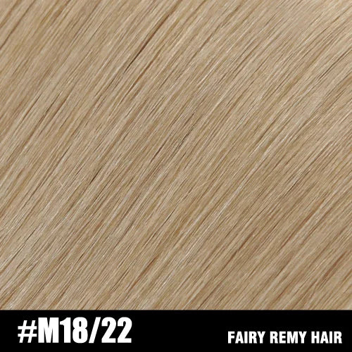 Fairy Remy Hair 20-22" Remy Keratin Flat Tip Human Hair Extensions Straight Capsules Natural Pre Bonded Hair 0.8g/Strand