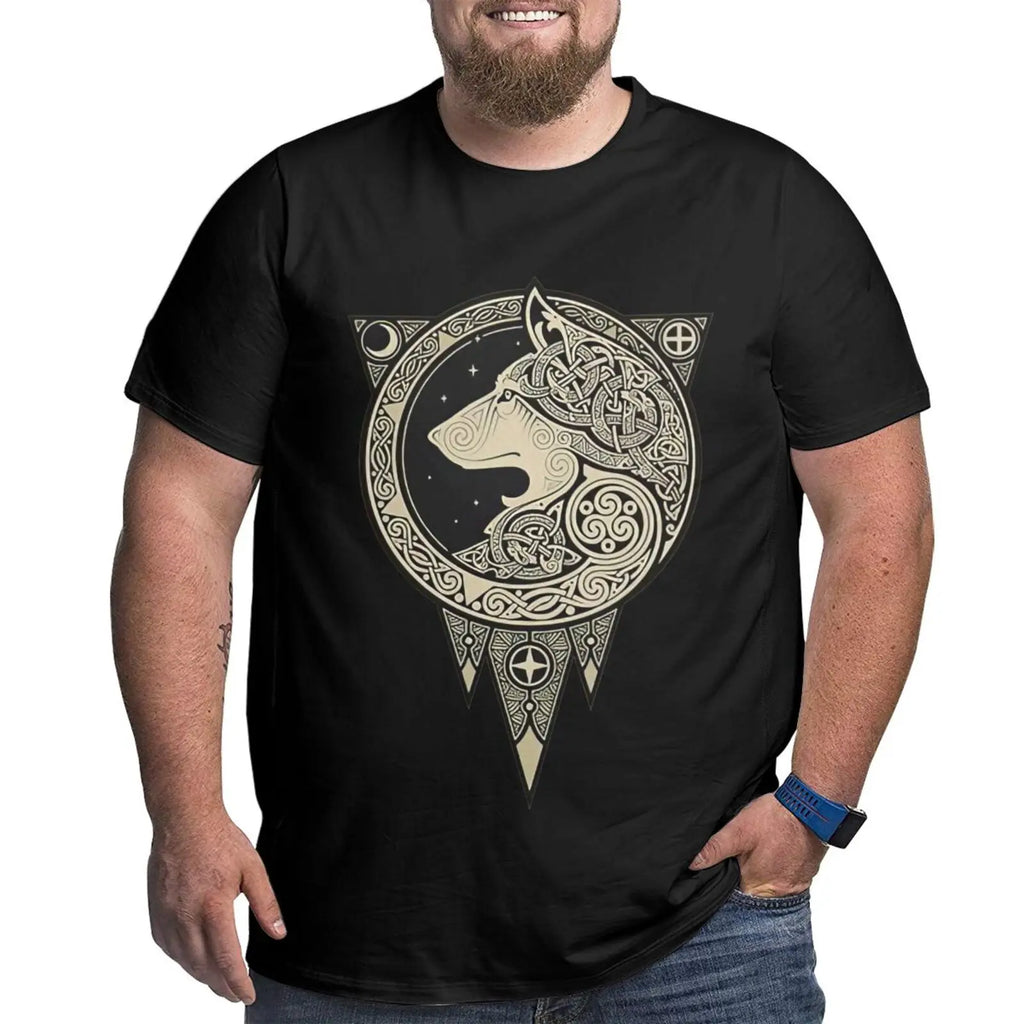 Unique Design Graphic Men T Shirts Plus Size Oversized Cotton T-shirts for Big Man Black Summer Short Sleeves Clothes Tops
