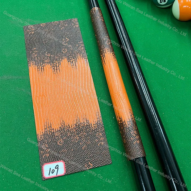 Genuine Cow Skin Pool Billiards Cue Grips Non-Slip Protective Sleeve Wrap with Different Print Pattern Genuine Leather Club Wrap