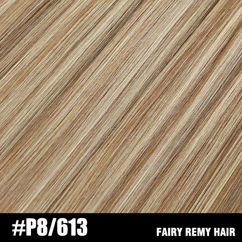 Fairy Remy Hair 20-22" Remy Keratin Flat Tip Human Hair Extensions Straight Capsules Natural Pre Bonded Hair 0.8g/Strand