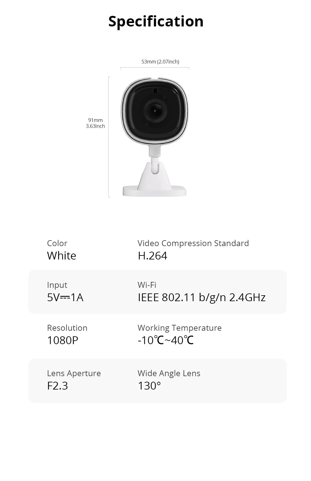 For Sonoff Cam Slim Smart Home Security Camera Wifi-enabled OLED Display Android-based Battery-powered Yiweilian Card Machine