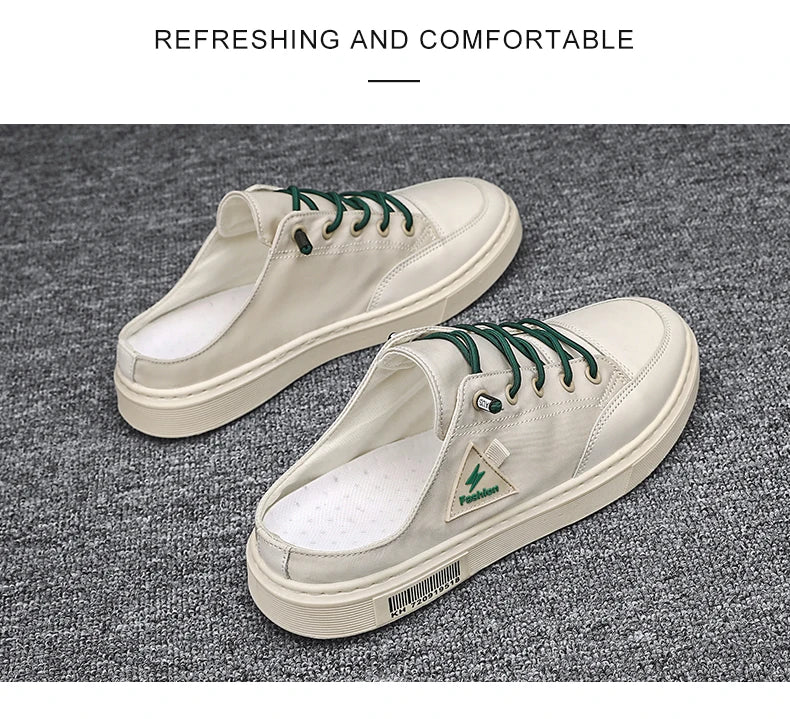 Men's Slip-ons Canvas Shoes Non-heel Casual Shoes Autumn Summer Slippers 2021 Original Fashion Male Sneakers Zapatos De Hombre