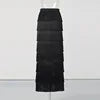 Solid Loose Spliced Tassels Minimalist Skirts for Women High Waist Patchwork Ruffles Fashion Skirt Female Clothing