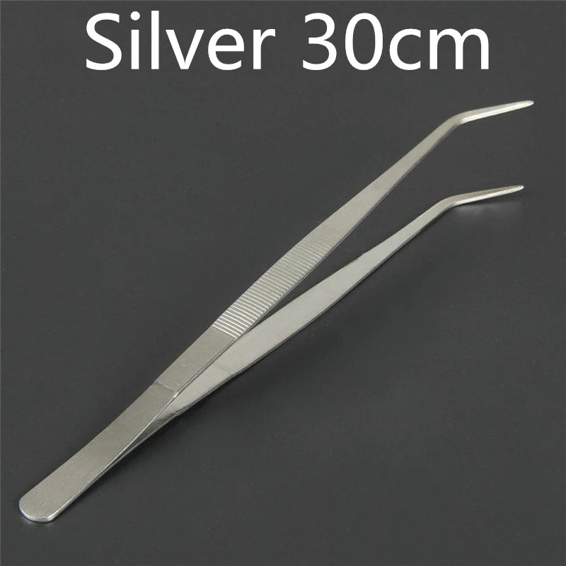 14/16/18/20/25/30cm Kitchen Cooking Medical Tweezer Tong With Comfortable Ridged Handle,for Medical,Kitchen Bar Accessory