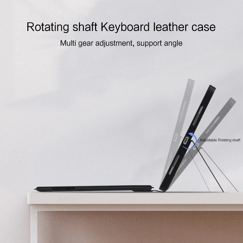 Hot Detachable Wireless RGB Backlit Split Keyboard Case with Magnetic Trackpad for iPad 10th Generation 2022